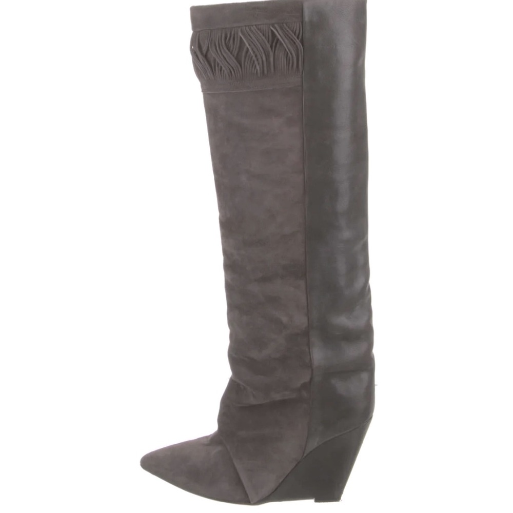 ISABEL MARANT
Suede Leather Trim Embellishment Boots